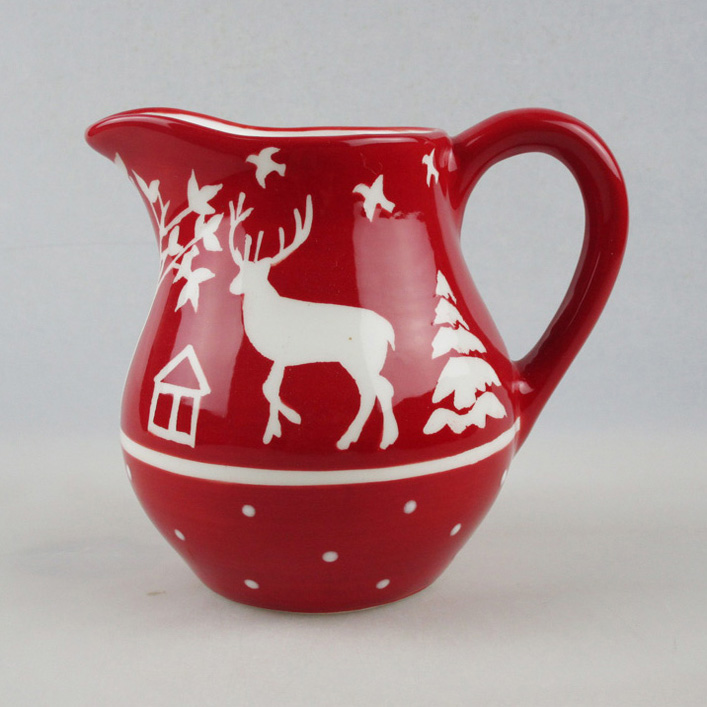 Wholesale Christmas Reindeer Ceramic Jug Pitcher Supplier