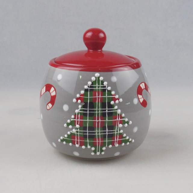 Wholesale Christmas Tree Ceramic Sugar Pot Manufacturer