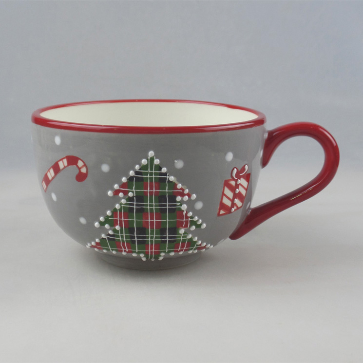 Wholesale Christmas Tree Ceramic Soup Cup Manufacturer
