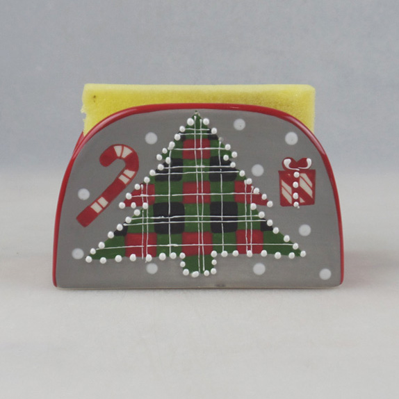 Wholesale Christmas Tree Ceramic Sponge Holder Supplier