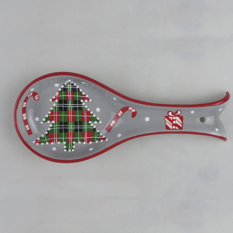 Wholesale Christmas Tree Ceramic Spoon Rest Factory Supplier