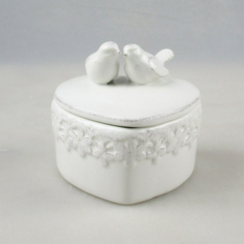 Wholesale Animal Lover Bird Ceramic Jewelry Box Manufacturer