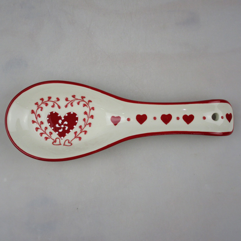 Wholesale Valentine Ceramic Heart Design Spoon Rest Factory