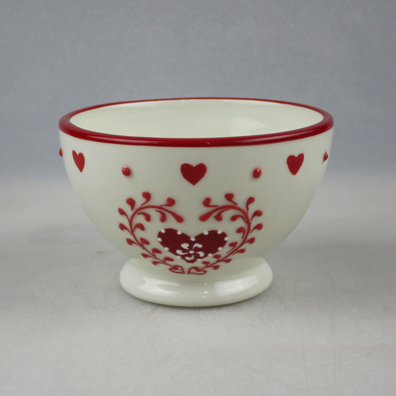 Wholesale Valentine Ceramic Heart Design Bowl Factory