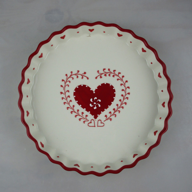 Wholesale Valentine Ceramic Heart Design Wave Plate Factory