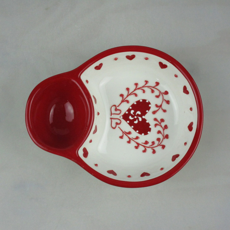 Wholesale Valentine Ceramic Heart Design Olive Dish Factory