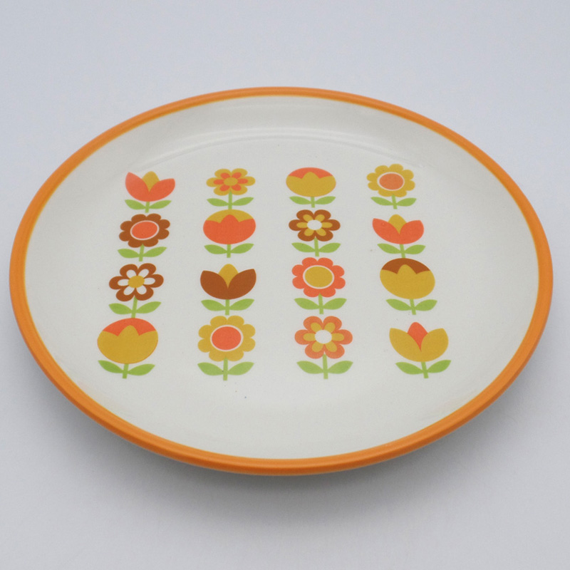 Wholesale Sunflower Ceramic Decal Round Plate Factory