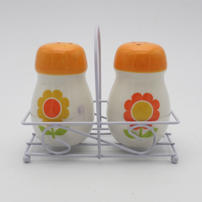 Wholesale Sunflower Decal Salt Pepper Ceramic Factory