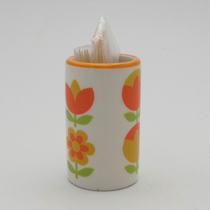 Wholesale Sunflower Decal Toothpick Holder Ceramic Factory