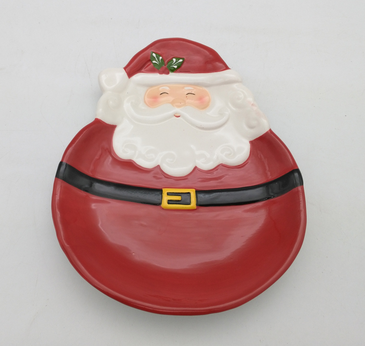 Christmas Santa Clause Ceramic Plate Supply