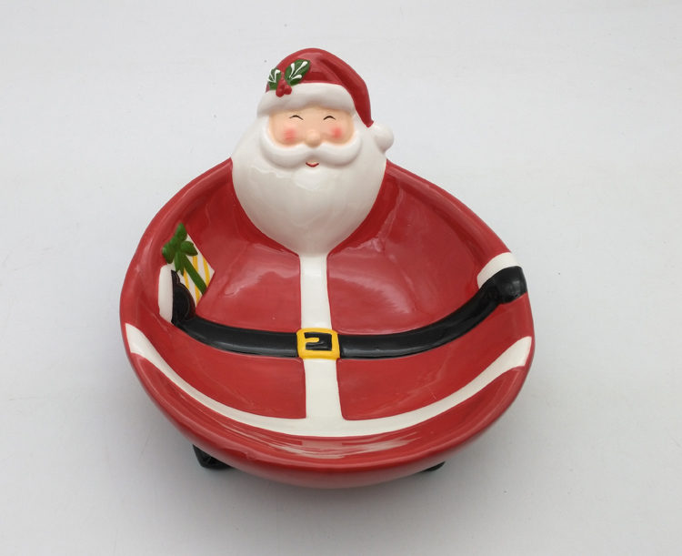 Christmas Ceramic Bowl Wholesale Santa Clause Dessert Supply
