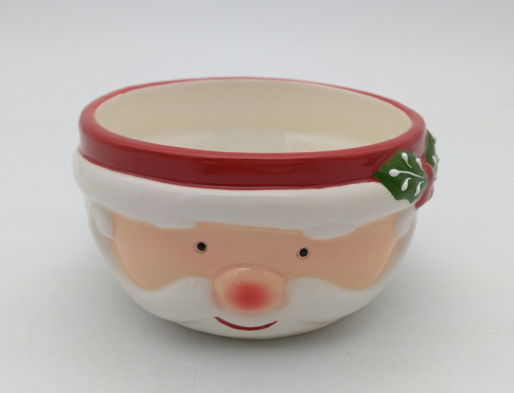 Sale Christmas Ceramic Bowl Wholesale Santa Clause Dessert Supply