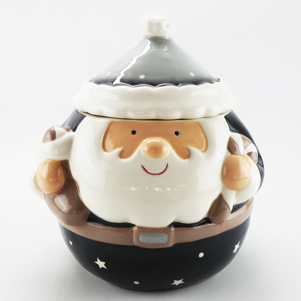 Wholesale Christmas Canister Ceramic Gnome Cookie Jar Manufacturer