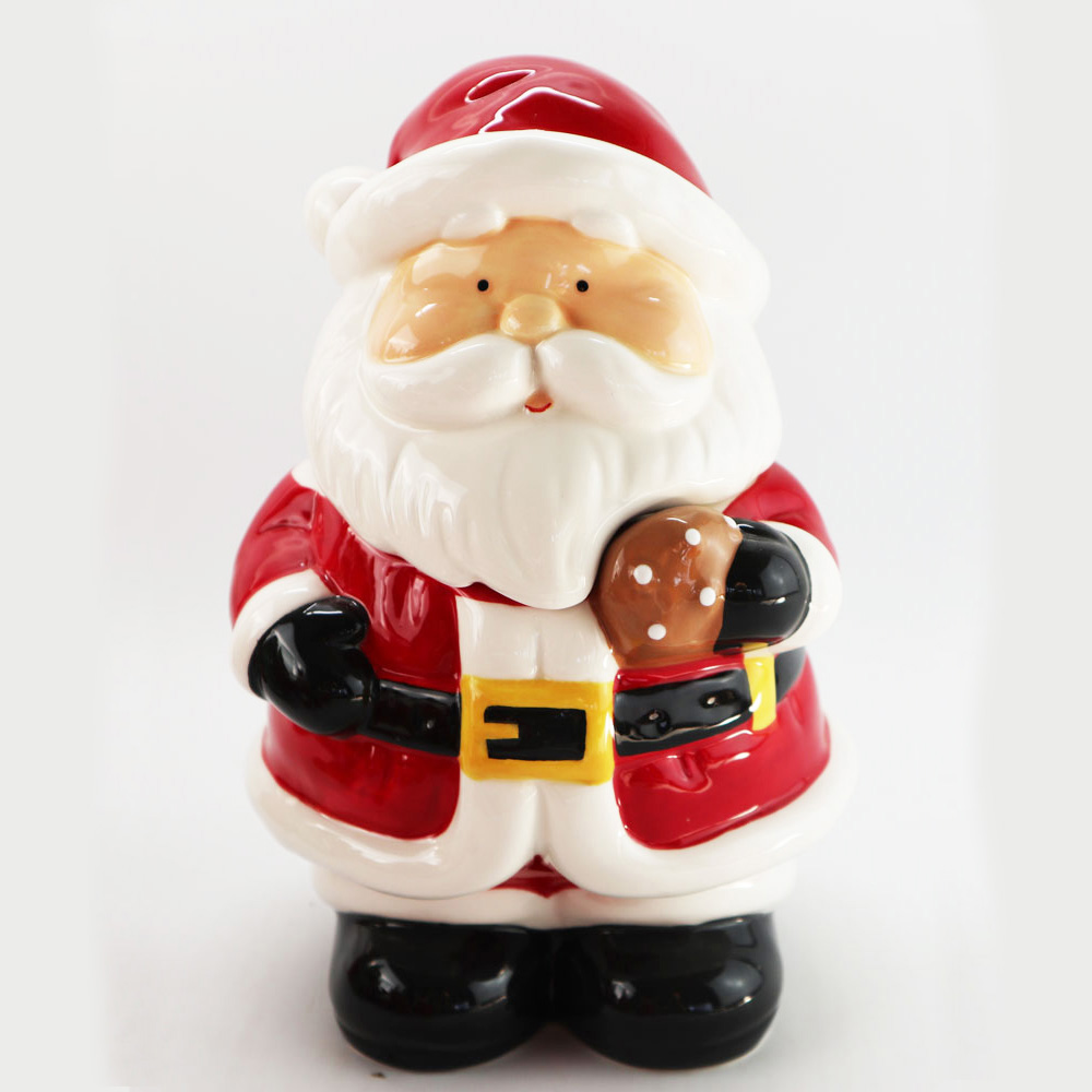 Christmas Santa Cookie Jar Wholesale Ceramic Canister Manufacturer