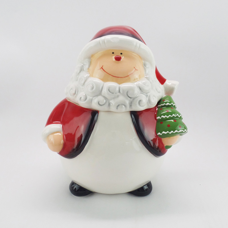 Christmas Gnome Cookie Jar Wholesale Ceramic Canister Manufacturer 