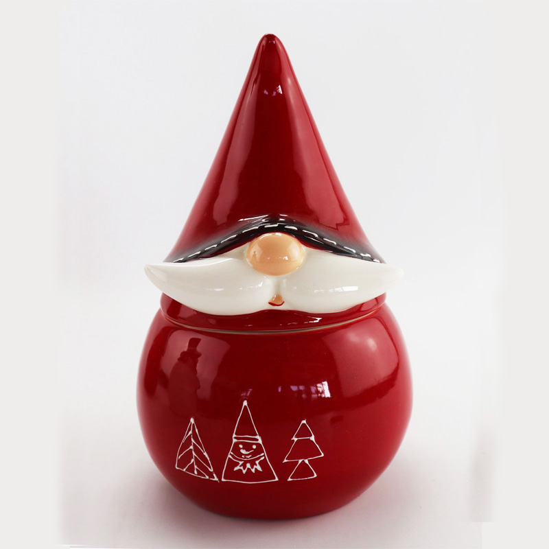Christmas Ceramic Whimsical Canisters and Gnome Cookie Jar Wholesale