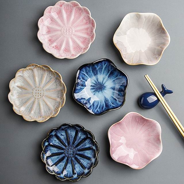 Wholesale Dinnerware Set Color Flower Shape Plate Dish