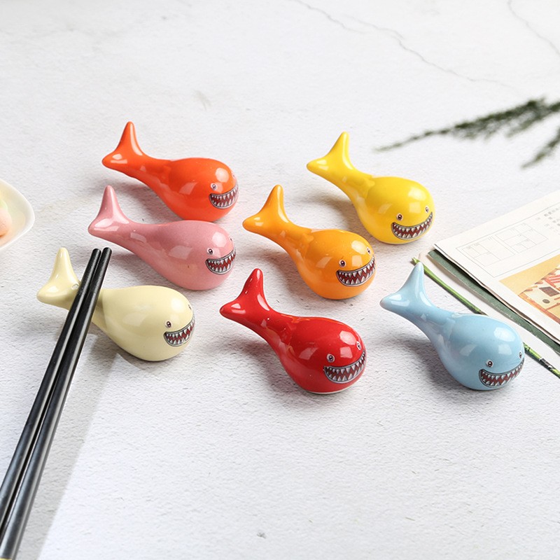 Wholesale Ceramic Shark Chopstick Rest Holder Decal