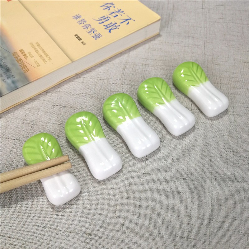 Wholesale Ceramic Chinese Cabbage Chopstick Rest Holder