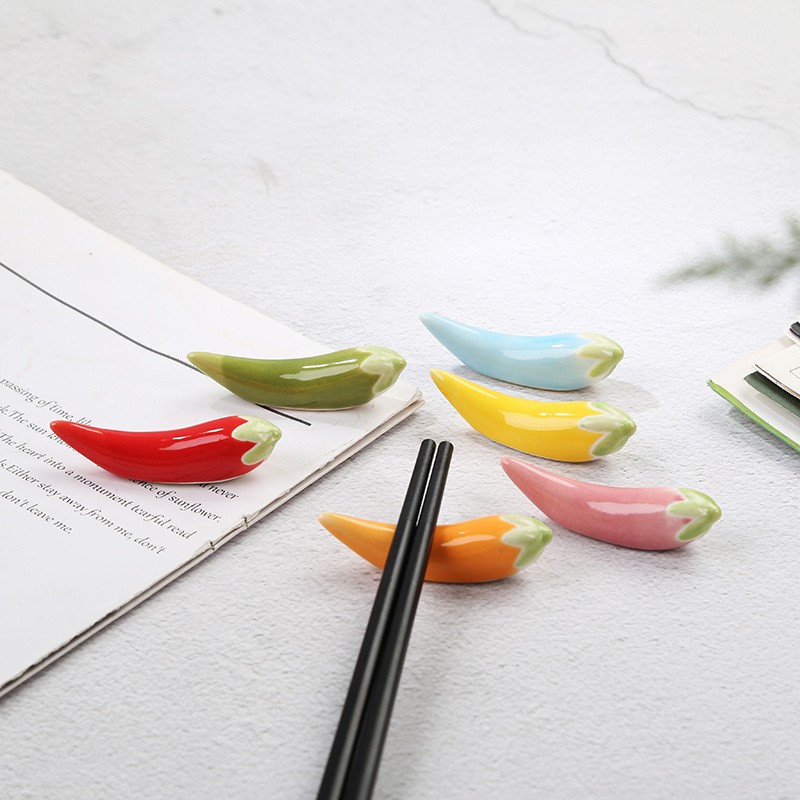 Wholesale Ceramic Chilli Chopstick Rest Holder