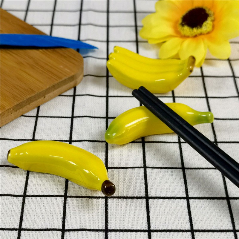 Wholesale Ceramic Banana Chopstick Rest Holder